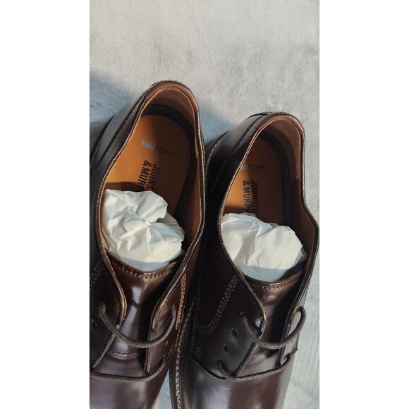 Johnston & Murphy Men's 12 Burgundy Upton Plain Toe Oxford Shoes New Without Box - Picture 3 of 7